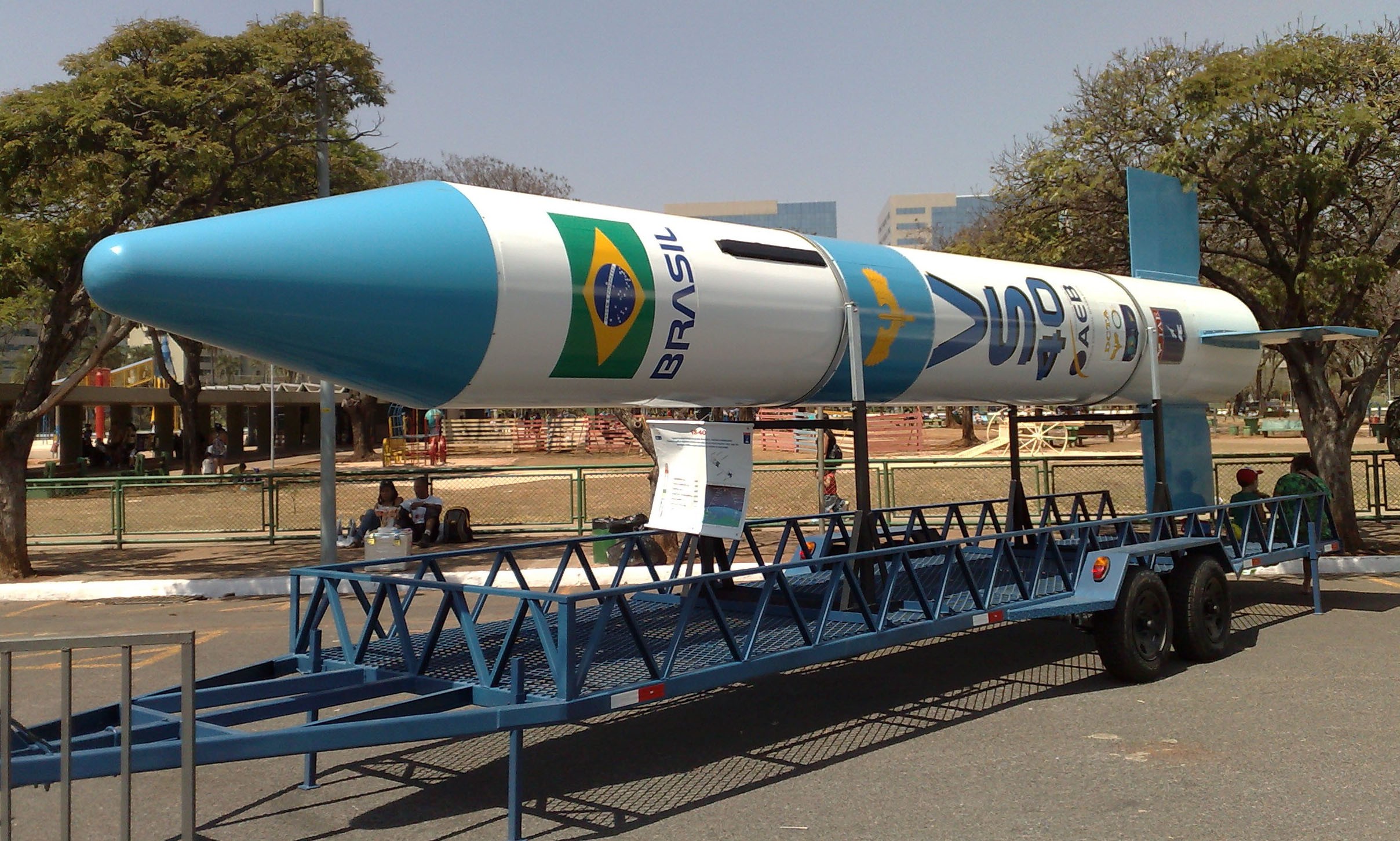 O protótipo do foguete brasileiro VS 40 (Foto: Wikimedia Commons)