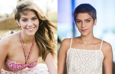 Com uma personagem vítima de leucemia, em 'A lei do amor', Isabella Santoni deixou os cabelos longos para trás TV Globo