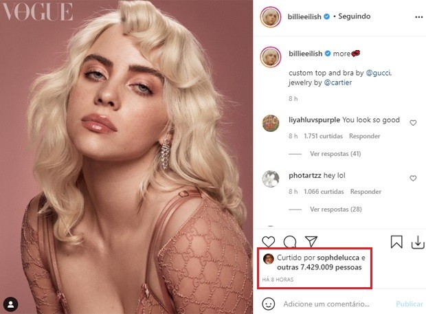 Billie Eilish (Foto: Reprodução/Instagram)