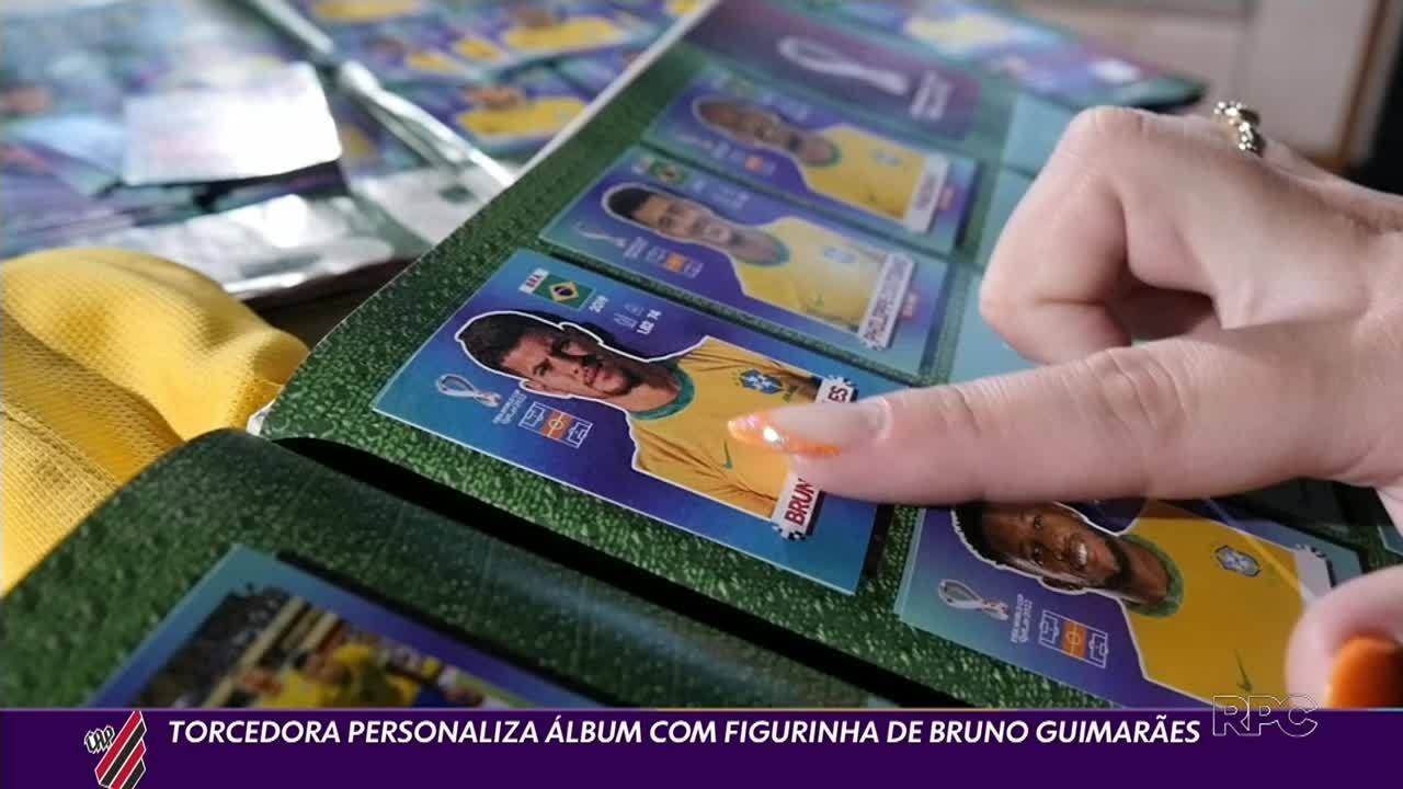 Torcedora personaliza álbum com figurinha de Bruno Guimarães