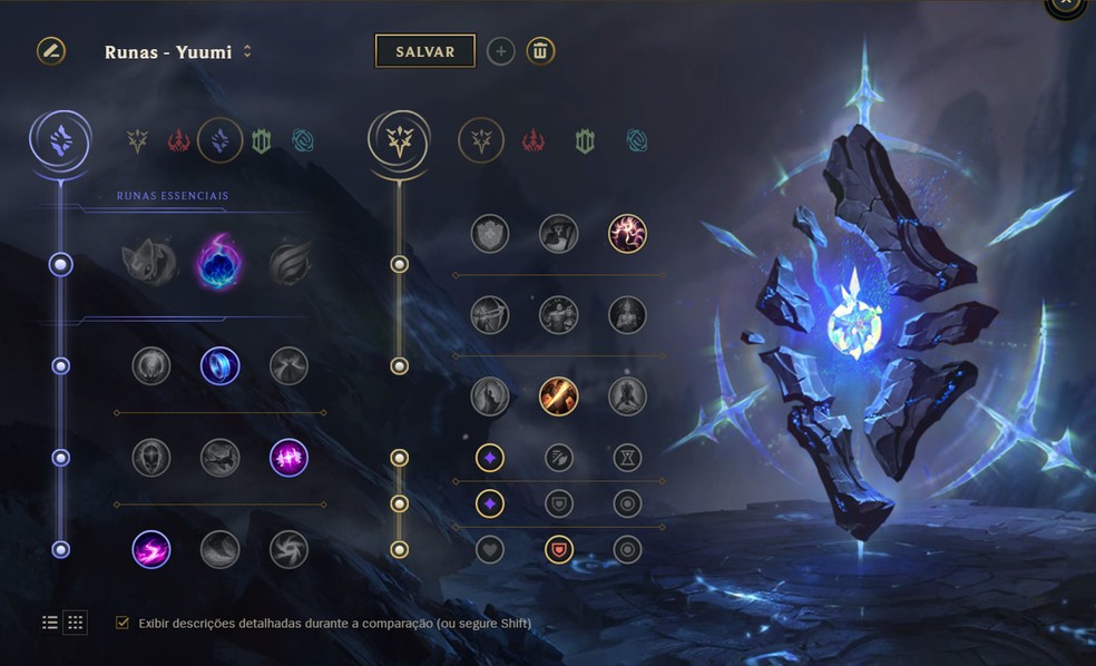 Runas para Yuumi: Cometa Arcano — Foto: Reprodução/League of Legends