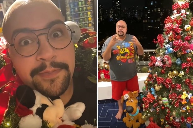 Tiago Abravanel ama decorações natalinas e ceias caprichadas, mas dispensa uva passa (Foto: Reprodução/Instagram)