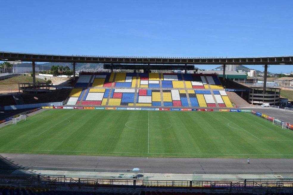 Estádio Kléber Andrade, local onde o Doze vai atuar como mandante neste Capixabão 2018 (Foto: Wagner Chaló/GloboEsporte.com)