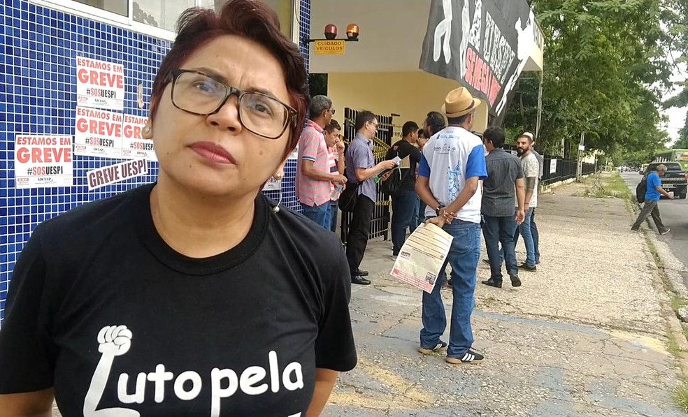 Professora denunciou problemas na estrutura da Uespi  — Foto: Divulgação/Adcesp