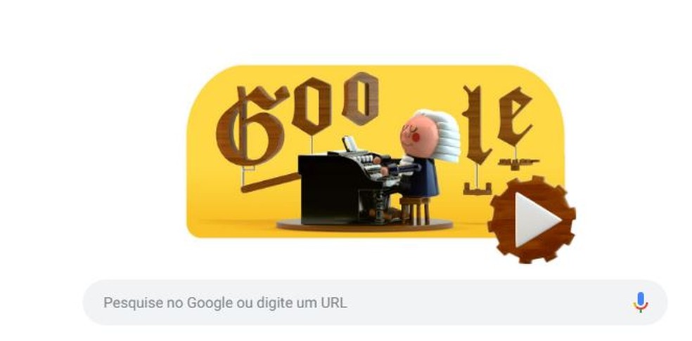 Doodle do Google celebra Johann Sebastian Bach com interaÃ§Ã£o com usuÃ¡rio para criaÃ§Ã£o de mÃºsica â€” Foto: ReproduÃ§Ã£o/Google