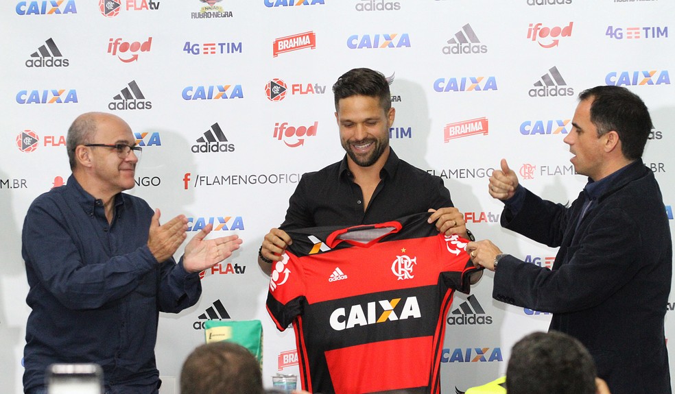 A contratação de Diego foi uma das primeiras grandes contratações recentes do Flamengo  — Foto: Gilvan de Souza/Flamengo