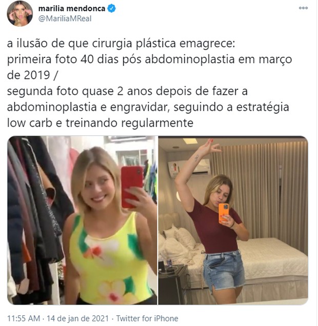 O post de Marília Mendonça (Foto: Reprodução Instagram)