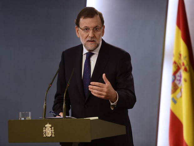 O primeiro-ministro da Espanha, Mariano Rajoy, concede entrevista coletiva em Madri, em 28 de setembro (Foto: AFP Photo/Pierre-Philippe Marcou)