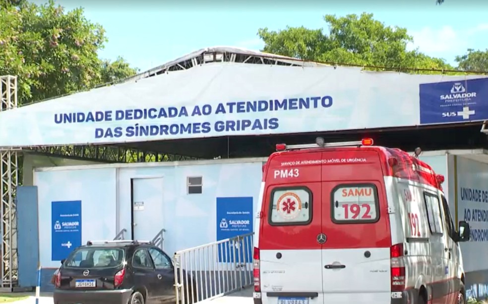 Prefeitura em Salvador reabriu o gripário  — Foto: Reprodução/TV Bahia