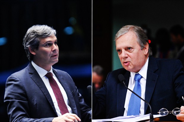 Os senadores Lindbergh Farias (PT-RJ) e Tasso Jereissati (PSDB-CE) (Foto: Montagem: Jefferson Rudy/Agência Senado e Edilson Rodrigues/Agência Senado)