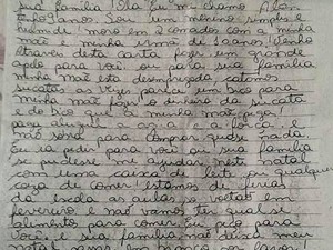 Carta foi escrita e colocada dentor de uma caixa de correspondência em São Carlos (Foto: Luciana Berllucci/Arquivo Pessoal)