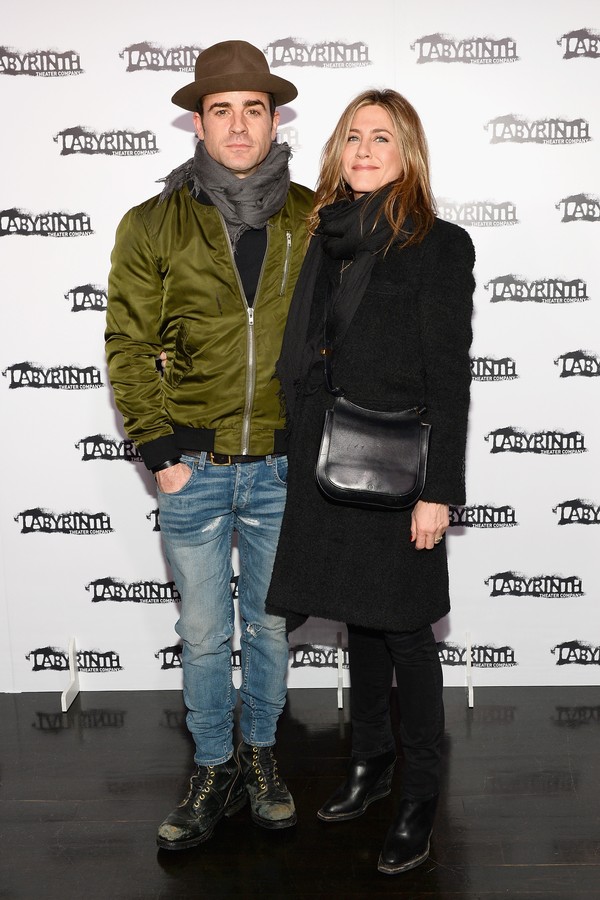 O ator Justin Theroux e a atriz Jennifer Aniston (Foto: Getty Images)