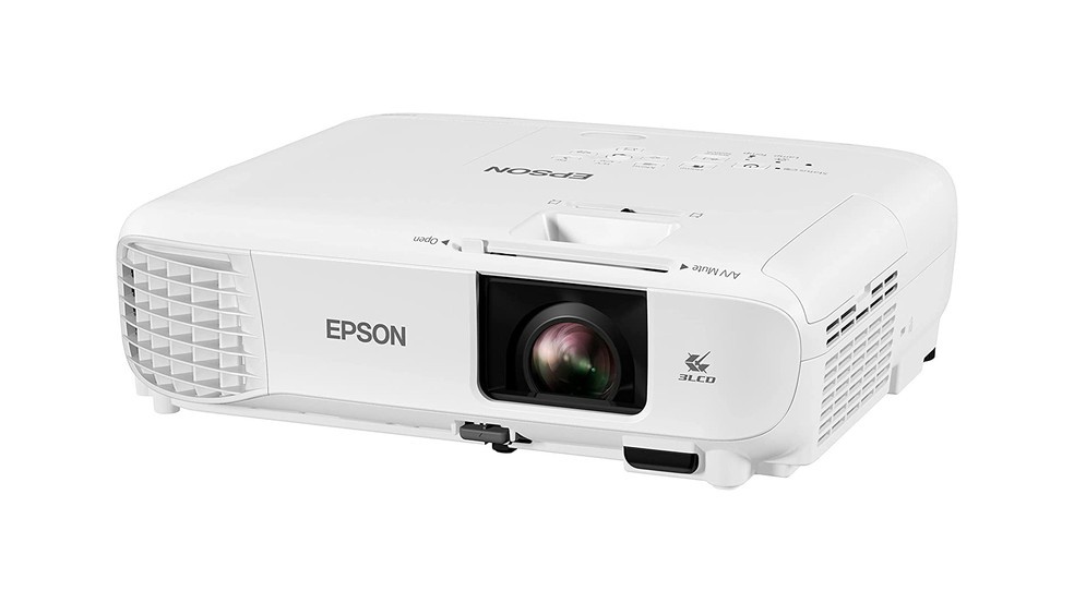 O projetor Powerlite E20 da Epson possui brilho de 3.400 lúmens  (Foto: Amazon / Reprodução)