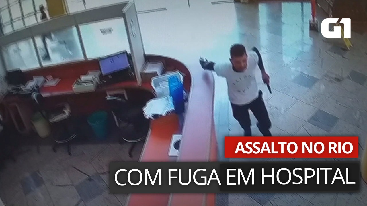 VÍDEO: Imagens mostram criminoso entrando em hospital da Barra da Tijuca após assalto