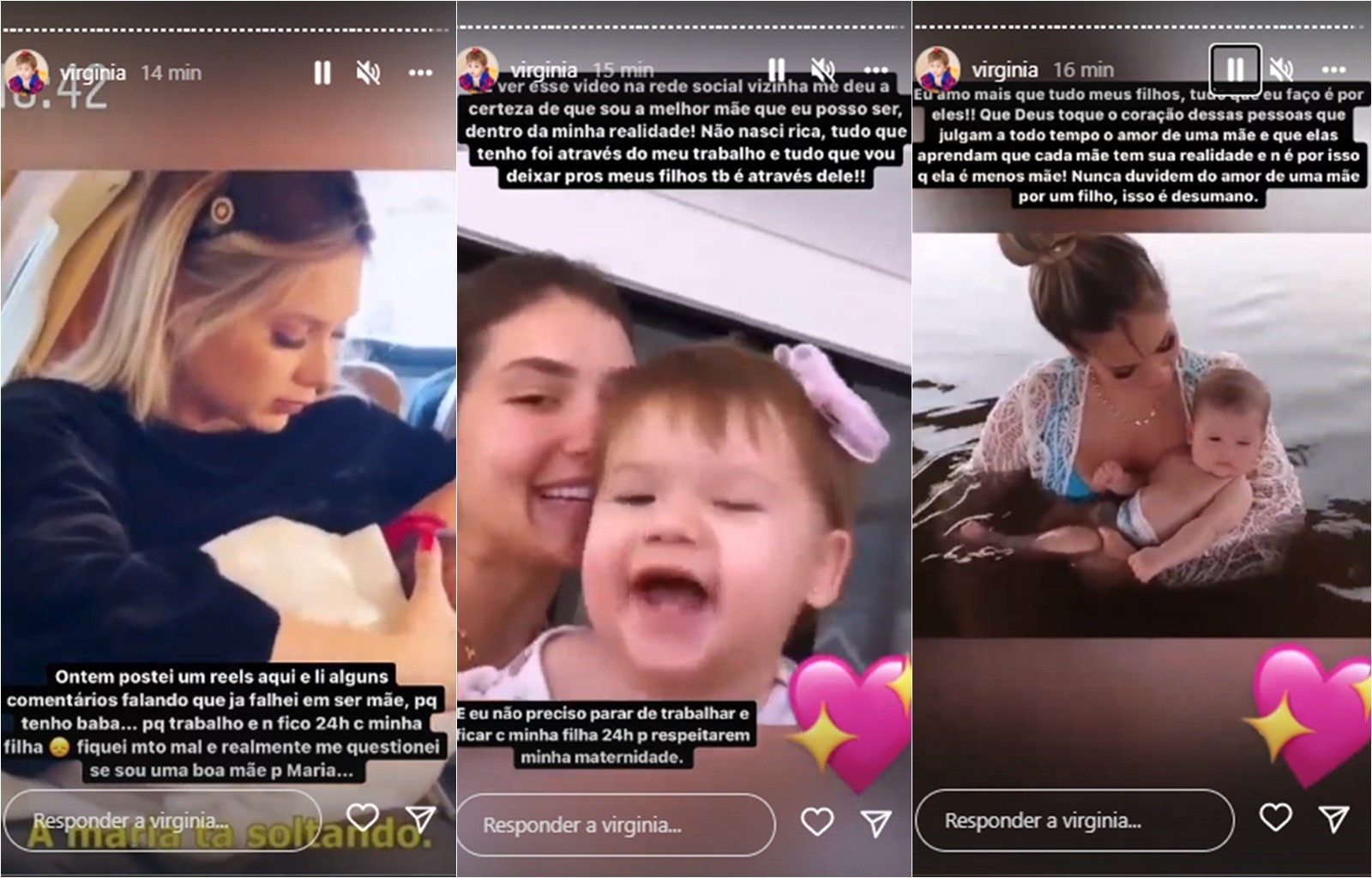Virgínia respondeu aqueles que a criticam por ter uma babá (Foto: Reprodução/Instagram)