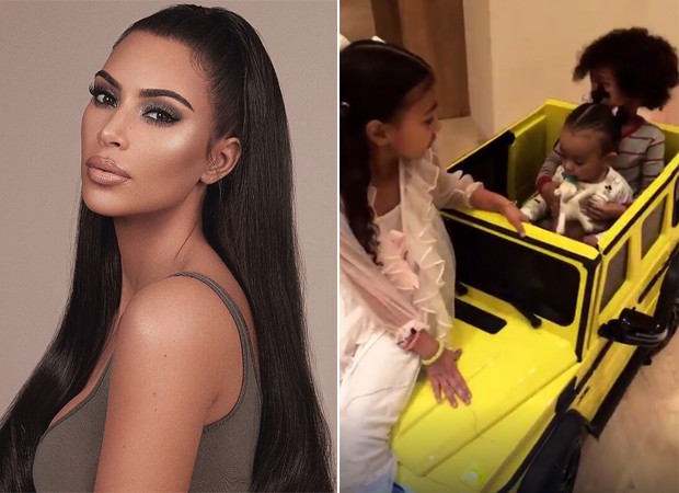 Kim Kardashian e os filhos, North, Saint e Chicago (Foto: Reprodução / Instagram)