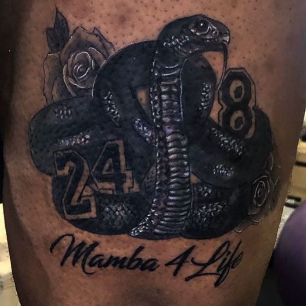 A tatuagem que Lebron James fez para Kobe Bryant (Foto: Reprodução Instagram)