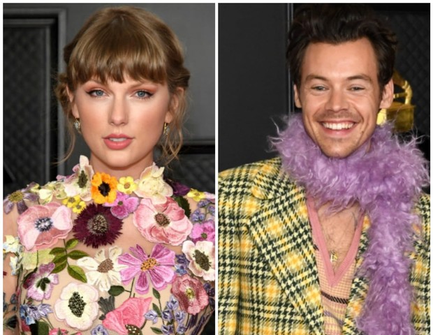 Taylor Swift e Harry Styles são vistos em bom clima em bastidores de Grammy