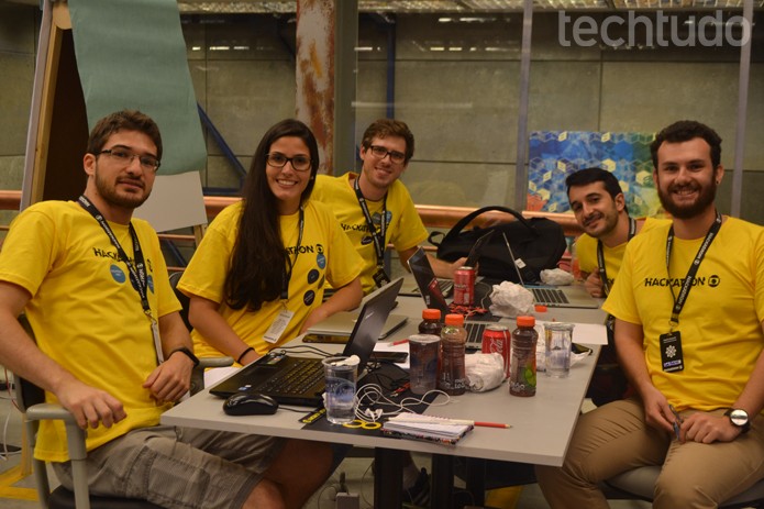 Grupo 8 - Hackathon Globo (Foto: Isabela Giantomaso / TechTudo)