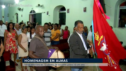 Missa é celebrada em memória das 12 vítimas de acidente grave em Almas há um ano