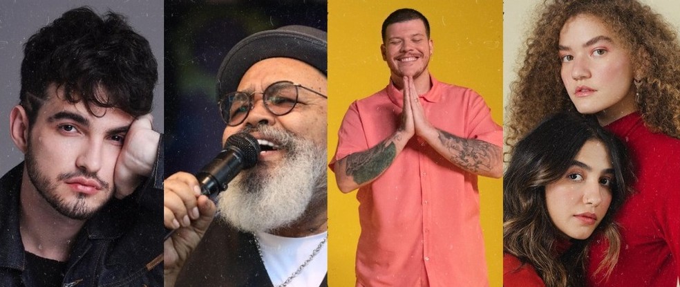 Jão, Jorge Aragão, Ferrugem e a dupla AnaVitória. — Foto: Foto: Divulgação
