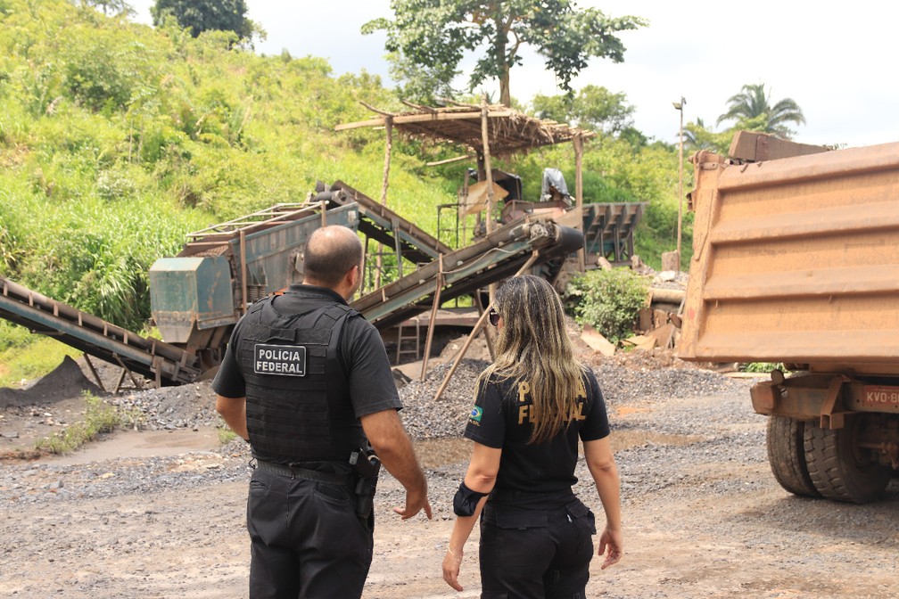 Operação contra garimpo ilegal que ameaçava abastecimento de energia deflagrada no Pará  — Foto: Polícia Federal/Divulgação 