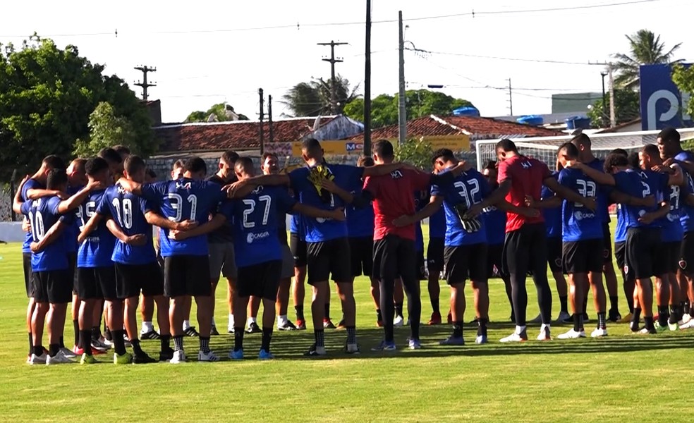 Botafogo-PB se prepara para a partida contra o Mirassol, no domingo, pela Série C — Foto: TV Belo