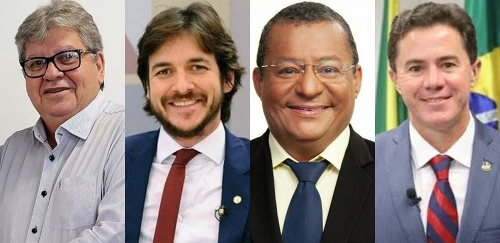 Ipec divulgou a primeira pesquisa de intenção de voto para o governo da Paraíba  — Foto: Montagem/Divulgação 