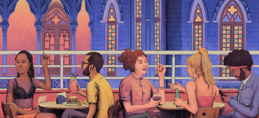 A varanda do Edifício Maletta foi a primeira ilustração da série — Foto: Estevam Gomes