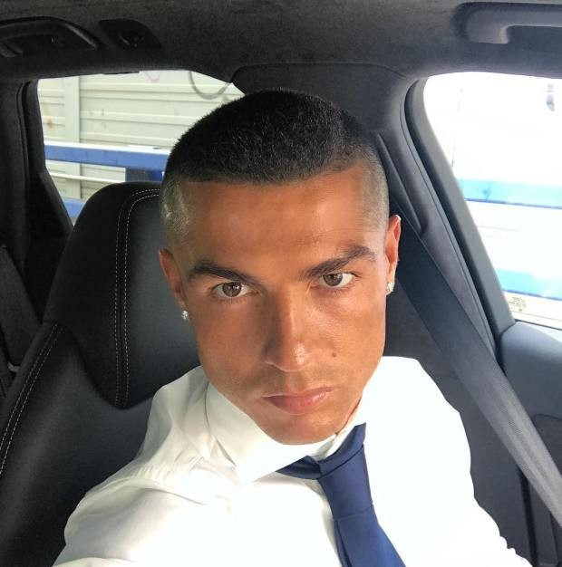 O novo cabelo de Cristiano Ronaldo (Foto: Reprodução/Instagram)