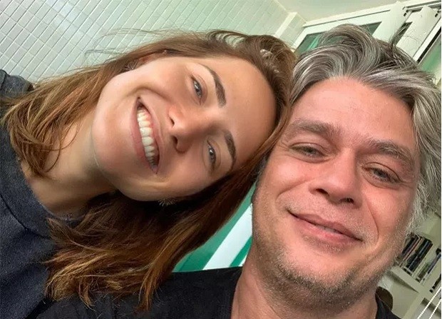 Letícia Colin e Fábio Assunção nos bastidores de Onde está meu coração (Foto: Reprodução/Instagram)