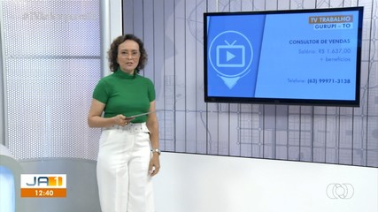 TV Trabalho: confira as oportunidades de emprego disponíveis em Gurupi