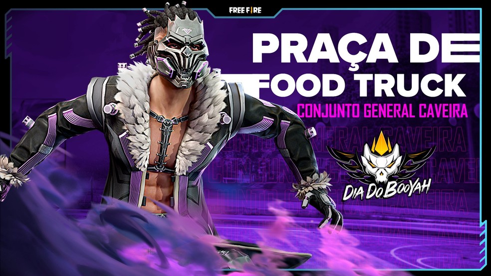 Skin General Caveira é destaque no evento Praça de Food Truck — Foto: Divulgação/Garena