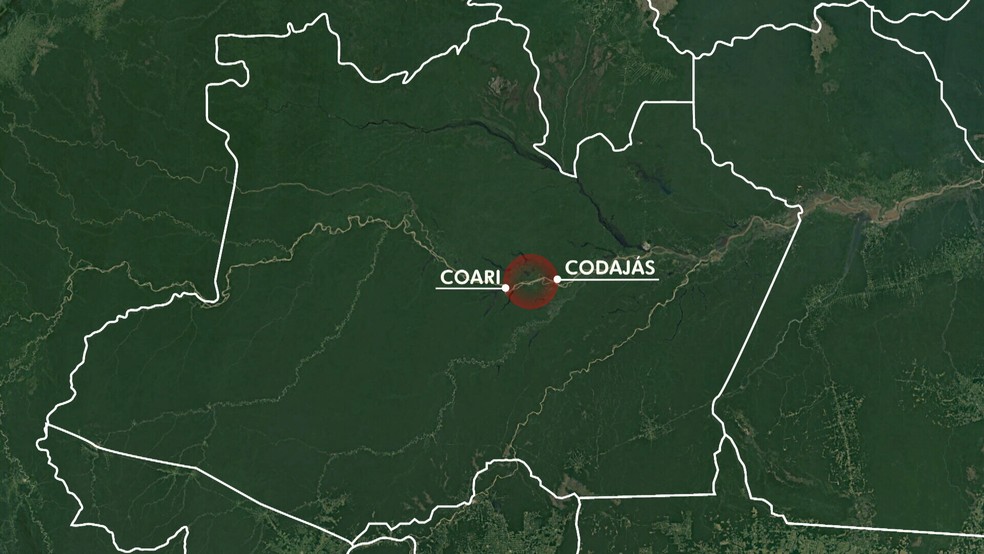 Marinha faz buscas em área compreendida entre os municípios de Codajás e Coari (Foto: AVG/Rede Amazônica)