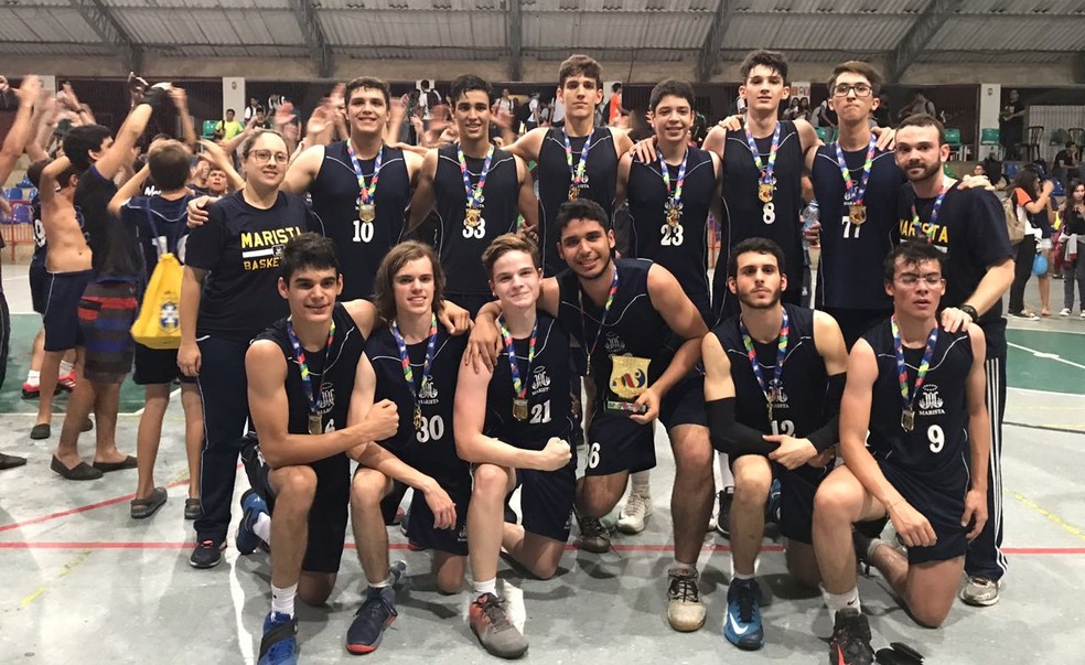Marista é ouro no basquete juvenil masculino dos Jerns (Foto: Michelle Rincon)