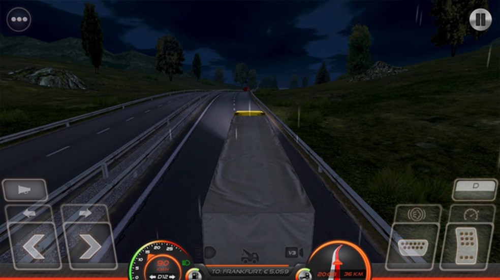 Os controles de Simulador de Caminhão: Europa 2 são fáceis de usar e podem ser alterados nas opções — Foto: Reprodução/Rafael Monteiro