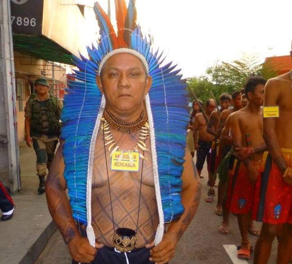 Cacique Messias Kokama morreu no Amazonas aos 53 anos, vítima da Covid. — Foto: Arquivo Pessoal