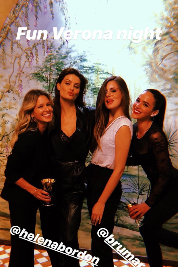 Helena Bordon, Isabeli Fontana, Camila Queiroz e Bruna Marquezine (Foto: Reprodução/Instagram)