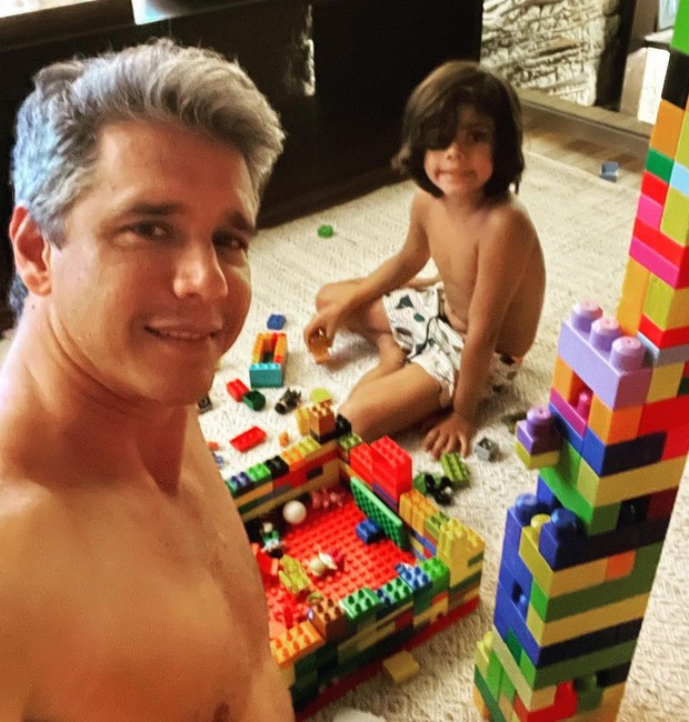 Marcio Garcia e filho (Foto: Reprodução / Instagram)