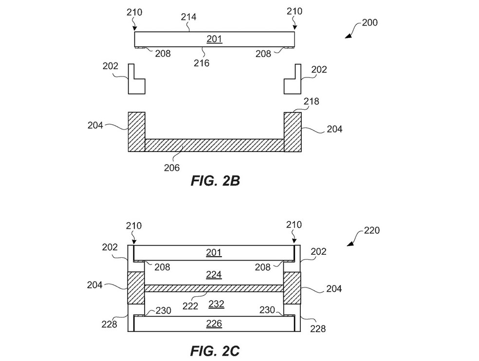 Patente Apple indica que iPhone pode ganhar suporte de vidro para encaixar a tela — Foto: Reprodução/United States Patent