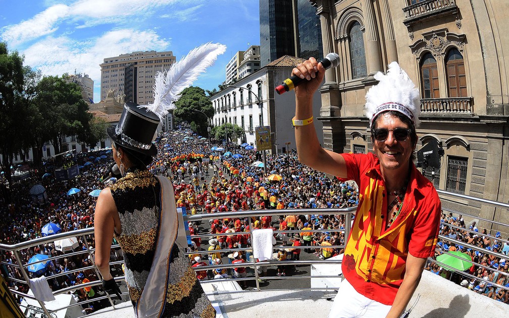 Monobloco reúne multidão no Centro do Rio (Foto: Alexandre Durão/ G1)