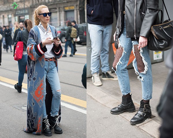 Jeans rasgados nas ruas (Foto: Joanna Totolici)