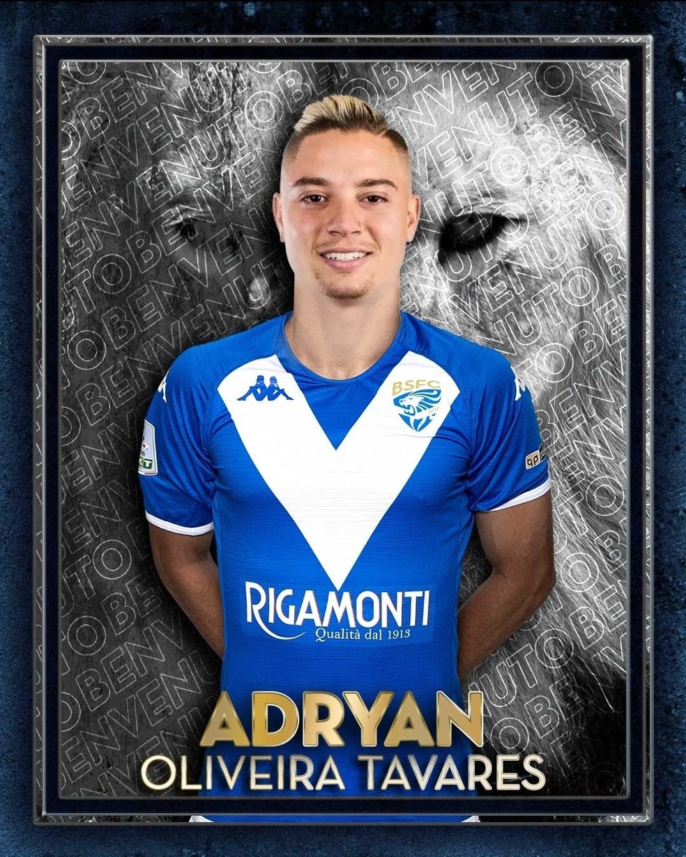 Adryan, ex-Flamengo, &eacute; anunciado pelo Brescia &mdash; Foto: Divulga&ccedil;&atilde;o