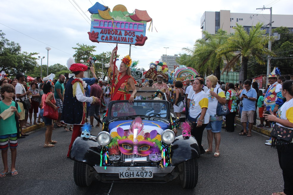 Aurora dos Carnavais reuniu 28 blocos líricos em desfile na Rua da Aurora, em Santo Amaro, no Recife (Foto: Bruno Lafaiete/TV Globo)