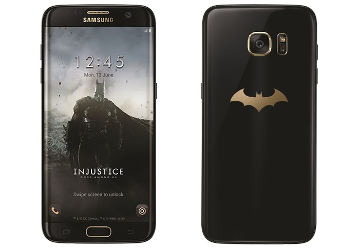 Galaxy S7 Edge do Batman tem símbolo do herói estampado e interface personalizada (Foto: Divulgação/Samsung)