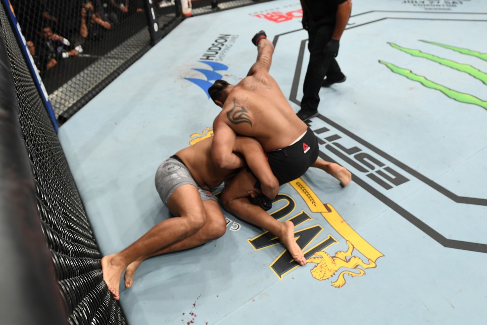 Greg Hardy nocauteou Juan Adams no primeiro round no UFC San Antonio â?? Foto: Getty Images