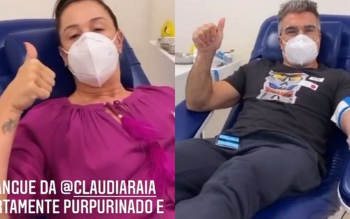 Claudia Raia e Jarbas Homem de Mello doam sangue para Paulo Gustavo