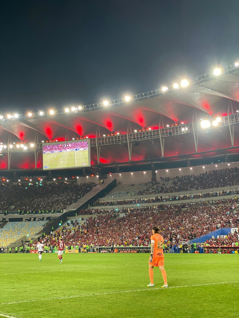 Vis&atilde;o do Maracan&atilde; perto do gol de C&aacute;ssio na final da Copa do Brasil &mdash; Foto: Cah&ecirc; Mota / ge
