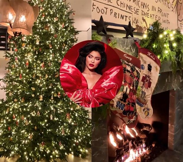 Decoração de Natal na mansão de Kylie Jenner tem árvore até o teto - Quem |  Casa dos Famosos