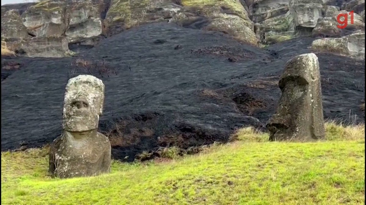 Estatuas de Isla de Pascua sufren daños ‘irreparables’ en incendios forestales;  Vídeo |  Globalismo